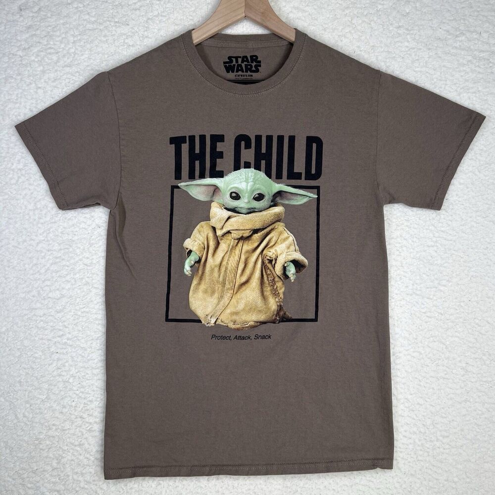 Baby Yoda The Mandalorian The Child Star Wars Men's T shirt Size Small